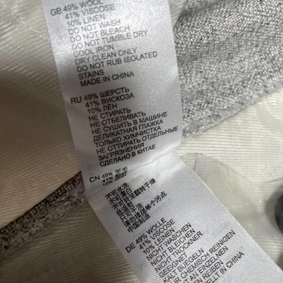 Reiss Brianna Wool Blend Cargo Gray Pants Sz. - Picture 12 of 15